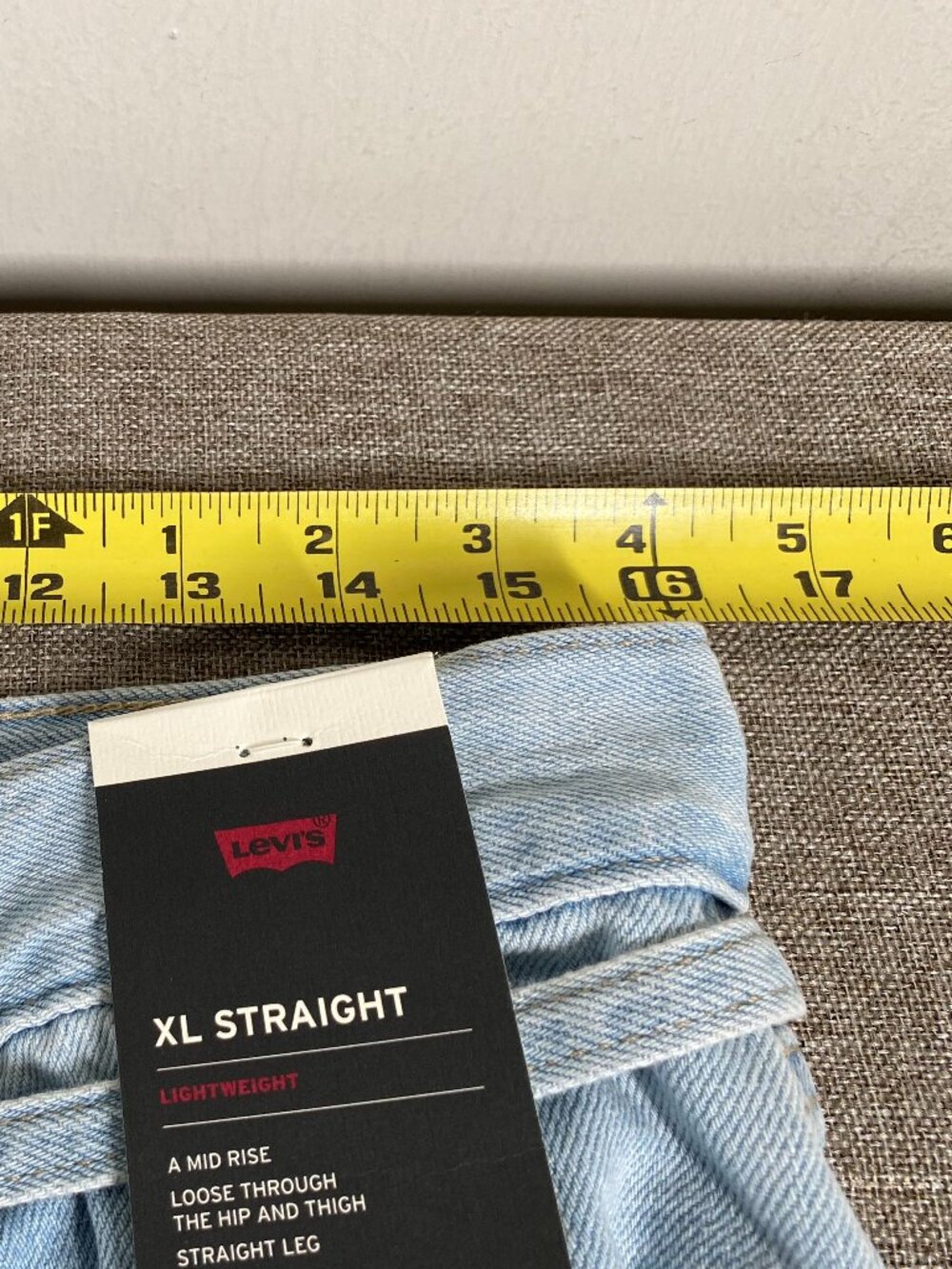 Levi's Premium XL Straight Wide Leg Jeans Women's 29 Blue Lightweight Linen NWT - Picture 12 of 16